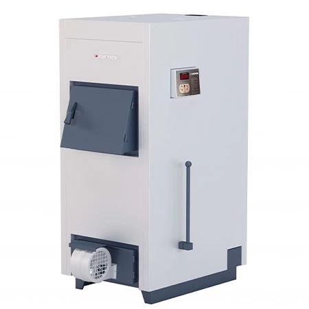 Manually loaded floor heater